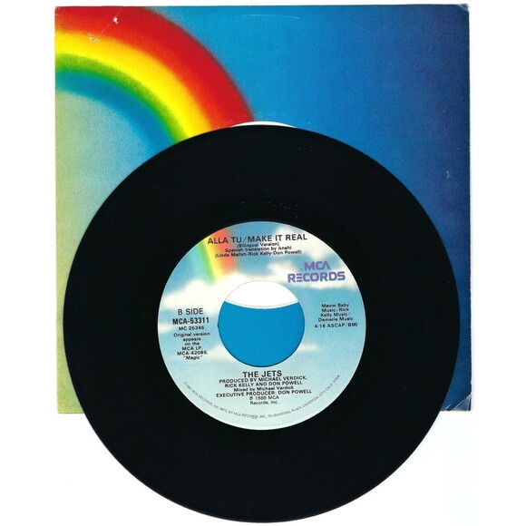 The Jets 45 Make It Real / Alla Tu on MCA M- Synth-Pop '88 - Picture 2 of 2